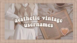 ⸝⸝ ୨୧ Aesthetic Usernames (Retro/Vintage Ideas) ꒷꒦