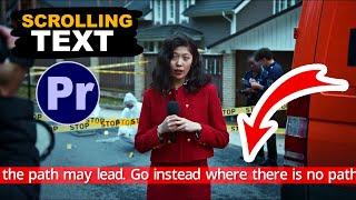 How to Add Horizontal Scrolling Text in Premiere Pro