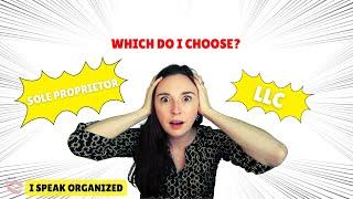 STARTING A PROFESSIONAL ORGANIZING BUSINESS - SOLE PROPRIETOR VS LLC