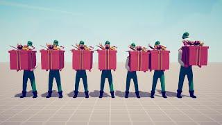 7x PRESENT ELVES vs EVERY FACTION - Totally Accurate Battle Simulator TABS