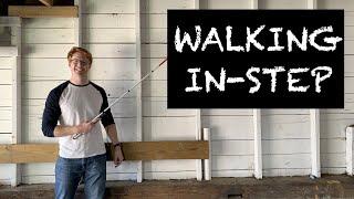 How to Walk "In-Step" When Using a White Cane - Orientation & Mobility Skill