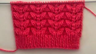 Beautiful Leaf Knitting Stitch Pattern