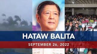 UNTV: Hataw Balita Pilipinas | September 26, 2022