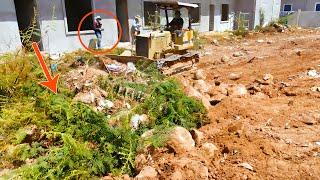 Extreme Land Clearing with Bulldozer Pushing Huge Rocks and Dirt | Powerful Bulldozer Clearing Land