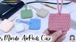 CROCHET “5 Minute” AirPods Case | Tutorial