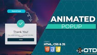 How To Make Animated Popup Box Using HTML CSS & JavaScript | Create a Modal Box In HTML Website