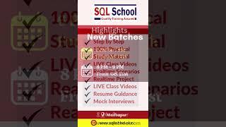 SQL Server TSQL Training From SQL School I New Batch I On #sqlschool