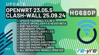 OpenWrt 23.05.5 Stable Clash-Wall 25.09.24 For HG680P Support | REYRE-WRT