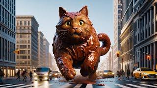 Cat Giant Chocolate#cute #cat #ai #kitten #fyp