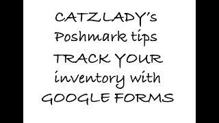 Google forms for tracking supplies and inventory