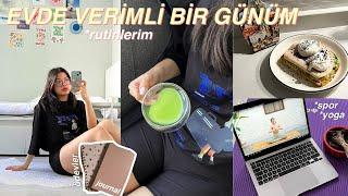 BENİMLE VERİMLİ BİR GÜN GEÇİRİN  ödevler, rutinlerim, spor/yoga, journalı nasıl yazıyorum