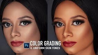 How To Color Grade &  Get Uniform Skin Tones In Photoshop
