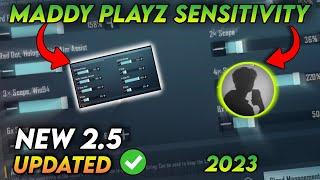 Maddy Playz Sensitivity, BGMI Sensitivity, New sensitivity bgmi.