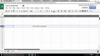 How to wrap text - Google sheets video 3