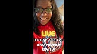 FEDERAL RESUME REVIEW | Lets plan a LIVE USAJOBS TUTORIAL SESSION  #short