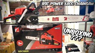 BSC POWER CHAINSAW 68CC || UNBOXING AND REVIEW || BSC POWER TOOLS #bscpower #powertools #chainsaw