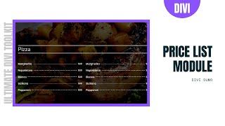 Price List Module for Divi | Divi Sumo