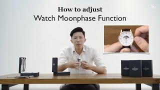 How to use and adjust Moonphase function on a watch