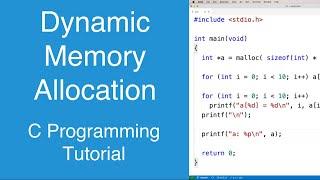 Dynamic Memory Allocation | C Programming Tutorial