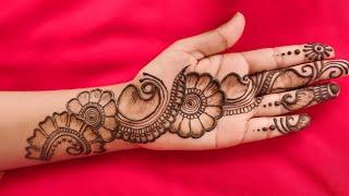 Flower Mehndi Design For Hand|Acchi acchi mehandi|Mehendi|Mahdi ka dizain|Arabic style mehndi