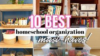 HOMESCHOOL ORGANIZATION *MUST-HAVES* || SPACE-SAVING & BUDGET-FRIENDLY!