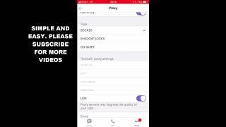 HOW TO ENABLE OR DISABLE UDP (PROXY- SOCKS5) IN VIBER APP (IOS)