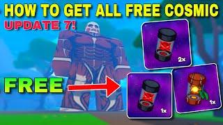 How To Get All The Free Cosmic in Update 7 | Anime Champions Simulator ~ Roblox