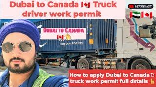 How to apply Dubai to Canada as a truck driver 2024 || Dubai to Canada /lmia @Kulvirsingh013