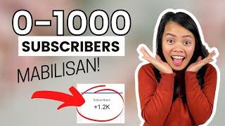 Paano dumami ang SUBSCRIBERS sa Youtube? | 0-1000 SUBSCIBERS How to GROW your channel FAST! TAGALOG