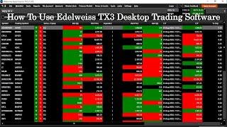 How To Use Edelweiss TX3 Desktop Trading Software Trading Software TechnicalAnalysis Abhijit Zingade