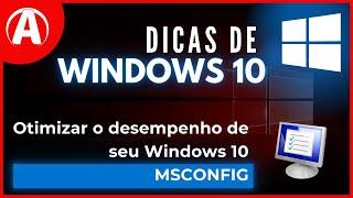 Como melhorar o desempenho do computador ( Windows 10 - 2022) Aumente o seu PROCESSAMENTO | MSCONFIG