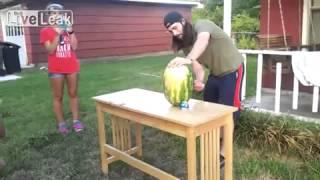 Cutting watermelon with sword fail (Bloody) - Carnage on Youtube