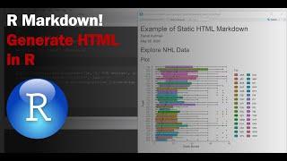 R   Markdown - Introduction to generating static HTML output