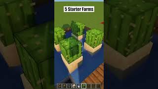 5 Minecraft Starter Farms #shorts