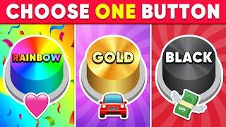 Choose One Button! Rainbow, Gold or Black Edition ⭐️ Quiz Dino