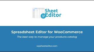 Spreadsheet Editor for WooCommerce - The best way to manage your products catalog