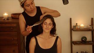 [ASMR] Shoulder, Neck, Back & Scalp Jasmine Massage with Julia  (Real Person, Soft Spoken)