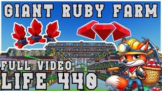 Full Video! Giant Ruby Farm $2.5 QD+ PER SECOND! LIFE 440! Road to Life 450 (BLOCK TYCOON)