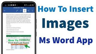 How To Insert Picture In MS Word On Android Phone | Put Images in Ms Word App
