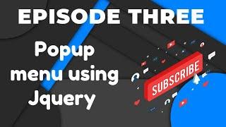 Popup menu using Jquery