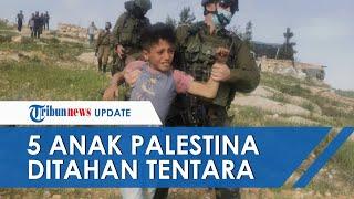 Beredar Video Tentara Israel Tahan 5 Anak Palestina Hanya Karena Kumpulkan Sayuran Liar