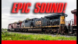  GE Locomotive Sound Compilation! ES44AC + AC4400 Throttle Ups, Engine Problems and Startups!. [OC]