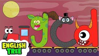 Alphabet Monster Train + More Halloween Kids Songs | English Tree