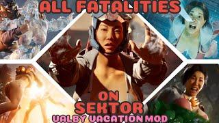 All Fatalities Performed on Sektor Valby Vacation Mod - Mortal Kombat 1