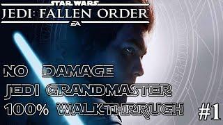 Star Wars Jedi: Fallen Order - 100% Walkthrough - Jedi Grandmaster - No Damage - Part (1/2)