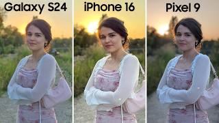 iPhone 16 vs. Samsung S24 vs. Pixel 9 Camera Comparison!