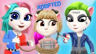 My Talking Angela Adopted by Superheroes Joker and Harley Quinn