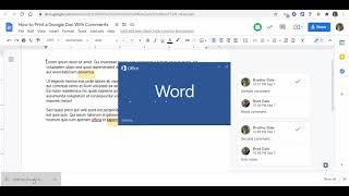 How to Print a Google Doc with comments