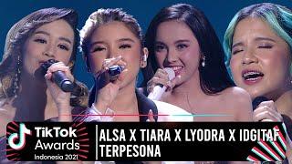 ENERJIK!! LYODRA X TIARA ANDINI X IDGITAF X ALSA AQILAH - TERPESONA | TikTok AWARDS INDONESIA 2021