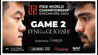 Game 2 Stream | FIDE World Championship Match 2024 | Ding Liren vs Gukesh D